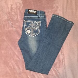 Dark Blue Embellished Women's Jeans
